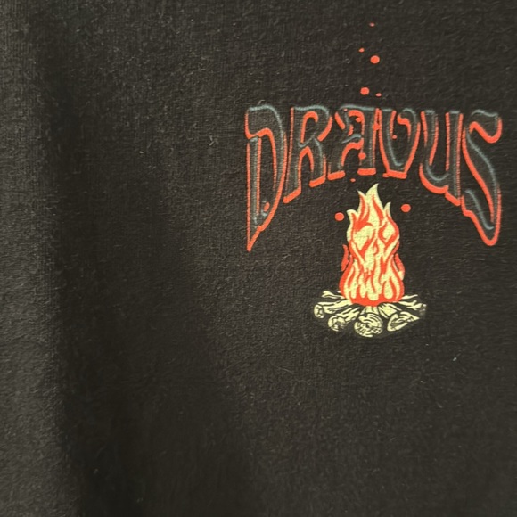 Mens Dravus black graphic T Shirt - Picture 2 of 3